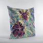 18” Terracotta Hibiscus Zippered Suede Throw Pillow