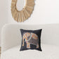 18” Orange Elephant Zippered Suede Throw Pillow