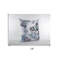 18” Gray White Butterfly Zippered Suede Throw Pillow