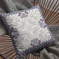 18" Gray Floral Frame Zippered Suede Throw Pillow