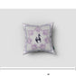 18” Gray Purple Horse Zippered Suede Throw Pillow