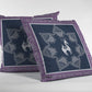 16” Navy Purple Horse Zippered Suede Throw Pillow