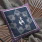 16” Navy Purple Horse Zippered Suede Throw Pillow