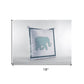18” Blue White Elephant Zippered Suede Throw Pillow