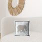 18” Gold White Elephant Zippered Suede Throw Pillow