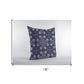 16" Navy Boho Pattern Zippered Suede Throw Pillow