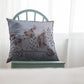 16” Blue Brown Boho Bird Zippered Suede Throw Pillow