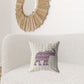 18" Magenta Elephant Zip Suede Throw Pillow