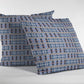 16" Blue Gray Spades Zippered Suede Throw Pillow