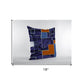 18" Navy Puzzle Piece Zippered Suede Throw Pillow