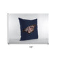 16" Denim Blue Butterfly Zippered Suede Throw Pillow