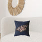 18" Denim Blue Butterfly Zippered Suede Throw Pillow