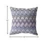 16” Purple Gray Hatch Zippered Suede Throw Pillow