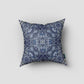 18” Indigo Boho Ornate Zippered Suede Throw Pillow