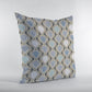16” Gray Ogee Zippered Suede Throw Pillow