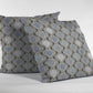18” Gray Ogee Zippered Suede Throw Pillow