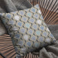 18” Gray Ogee Zippered Suede Throw Pillow