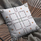 16” White Floral Suede Zippered Throw Pillow
