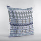16” Navy White Strips Zippered Suede Throw Pillow