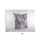 18” White Purple Tropical Leaf Zippered Suede Throw Pillow
