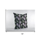 18” Black Purple Fall Leaves Zippered Suede Throw Pillow