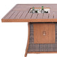 71" Brown Aluminum Cooler Insert with Umbrella Hole
