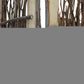 64" Brown Solid Wood Folding Four Panel Screen Room Divider