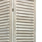 67" White Solid Wood Folding Three Panel Screen Room Divider