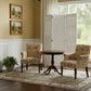 67" White Solid Wood Folding Three Panel Screen Room Divider