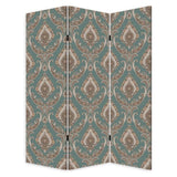 72" Green Folding Three Panel Screen Room Divider