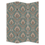 72" Green Folding Three Panel Screen Room Divider
