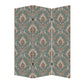 72" Green Folding Three Panel Screen Room Divider
