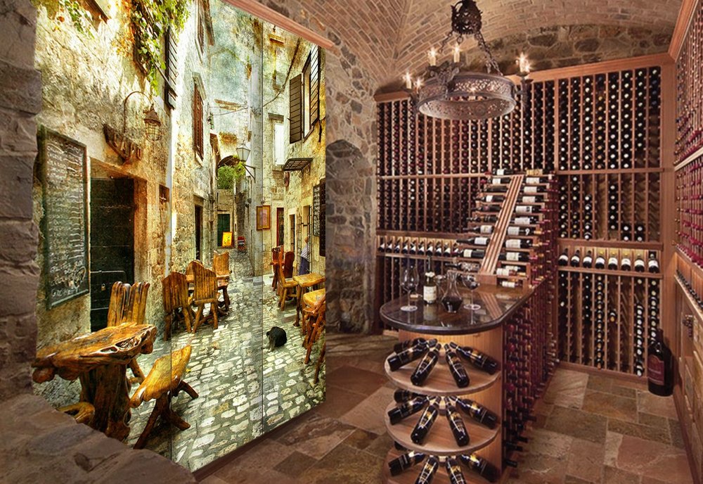 72" Brown Folding Three Panel Screen Room Divider