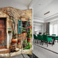 Romantic European Street Three Panel Room Divider Screen