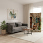 72" Brown Folding Three Panel Screen Room Divider