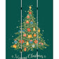Festive Merry Christmas Three Panel Room Divider Screen