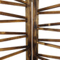 72" Brown Folding Three Panel Screen Room Divider