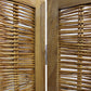 67" Brown Folding Four Panel Screen Room Divider