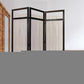 72" Brown Folding Three Panel Screen Room Divider