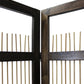 72" Brown Folding Three Panel Screen Room Divider