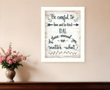 Be Careful 1 White Framed Print Wall Art