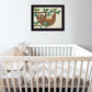 Hanging Sloth I 1 Black Framed Print Wall Art