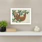 Hanging Sloth I 2 White Framed Print Wall Art