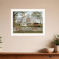 American Star Quilt Block Barn 3 White Framed Print Wall Art