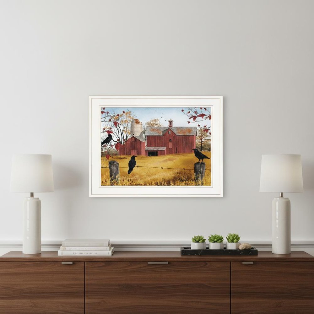 Autumn Gold 1 White Framed Print Wall Art