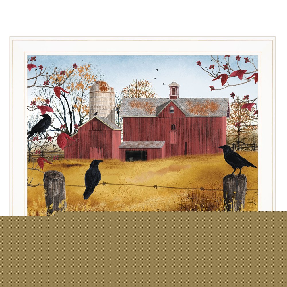 Autumn Gold 6 White Framed Print Wall Art
