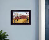 Autumn Gold 3 Black Framed Print Wall Art