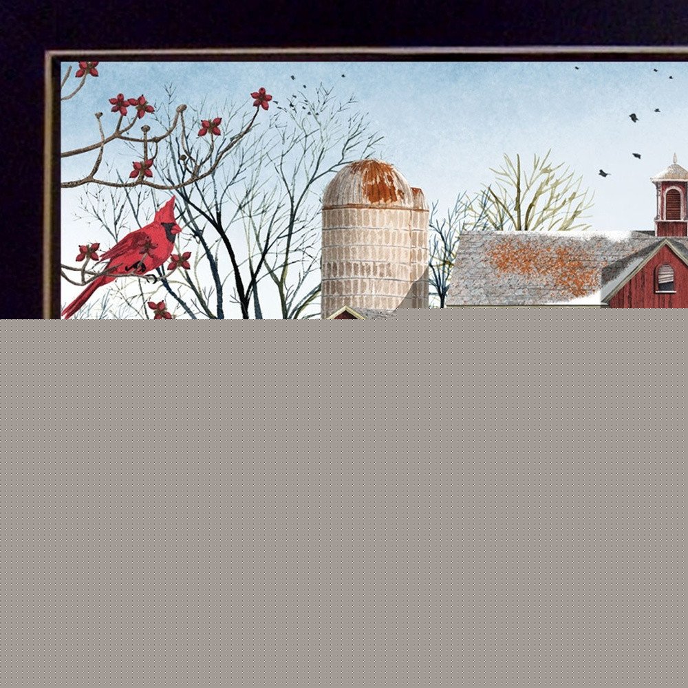 Winter Friends 1 Black Framed Print Wall Art