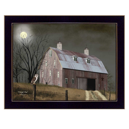 Midnight Moon 1 Black Framed Print Wall Art