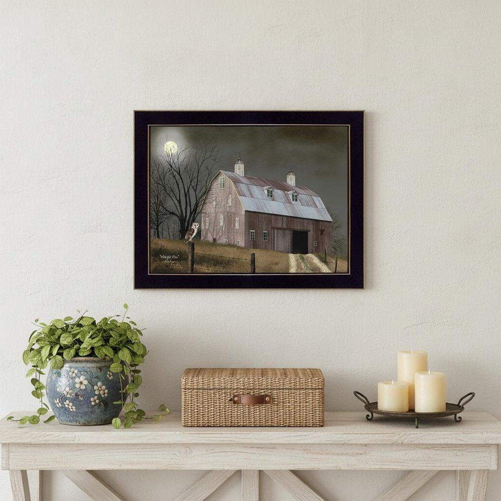 Midnight Moon 1 Black Framed Print Wall Art